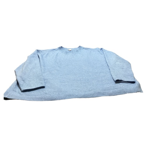 J. Jill Women's Long Sleeve Split Hem Blue Stretch Pullover Sweater Plus Size 3X - Picture 14 of 16